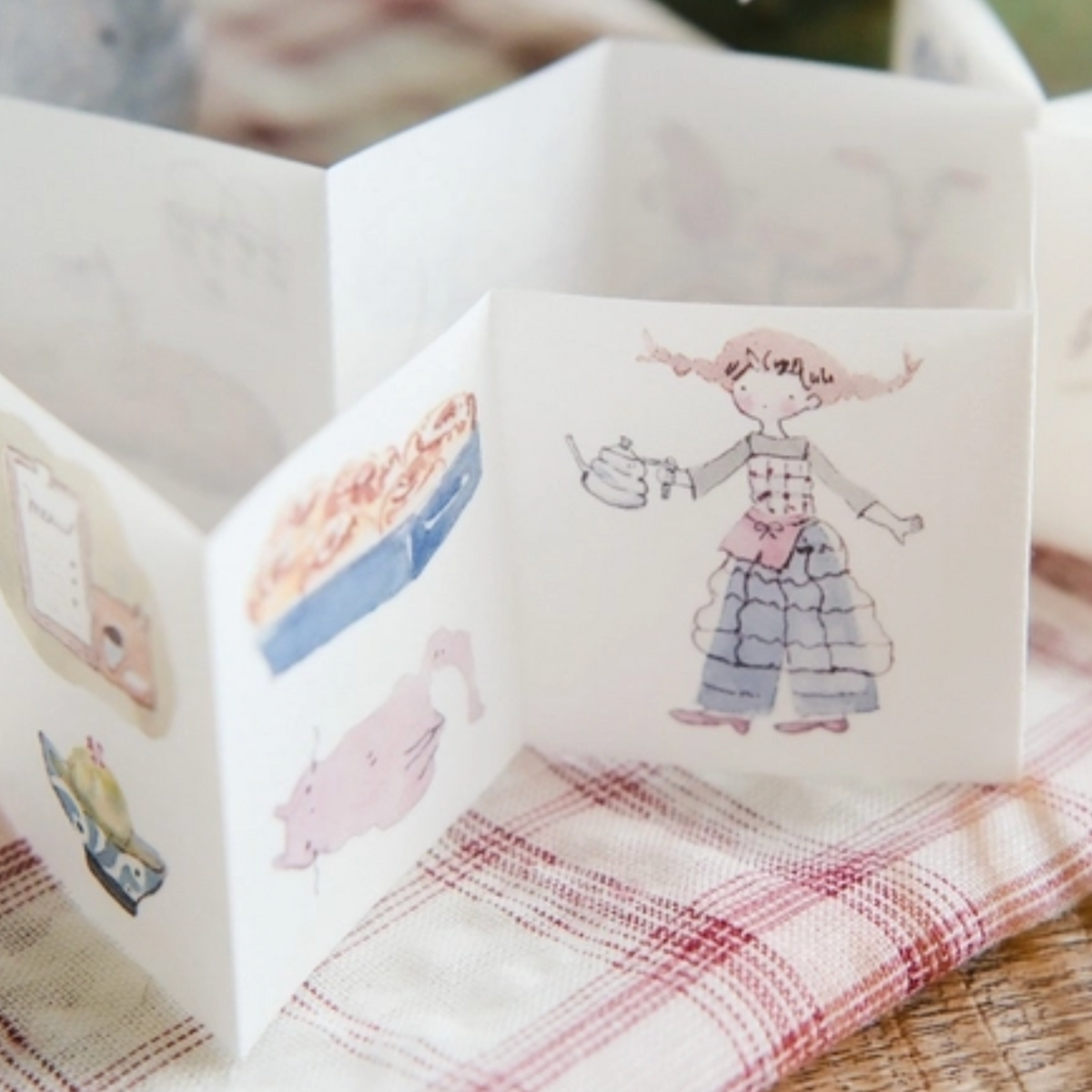 Teayou Kiss Cut Washi Sticker Book - Neko Matcha