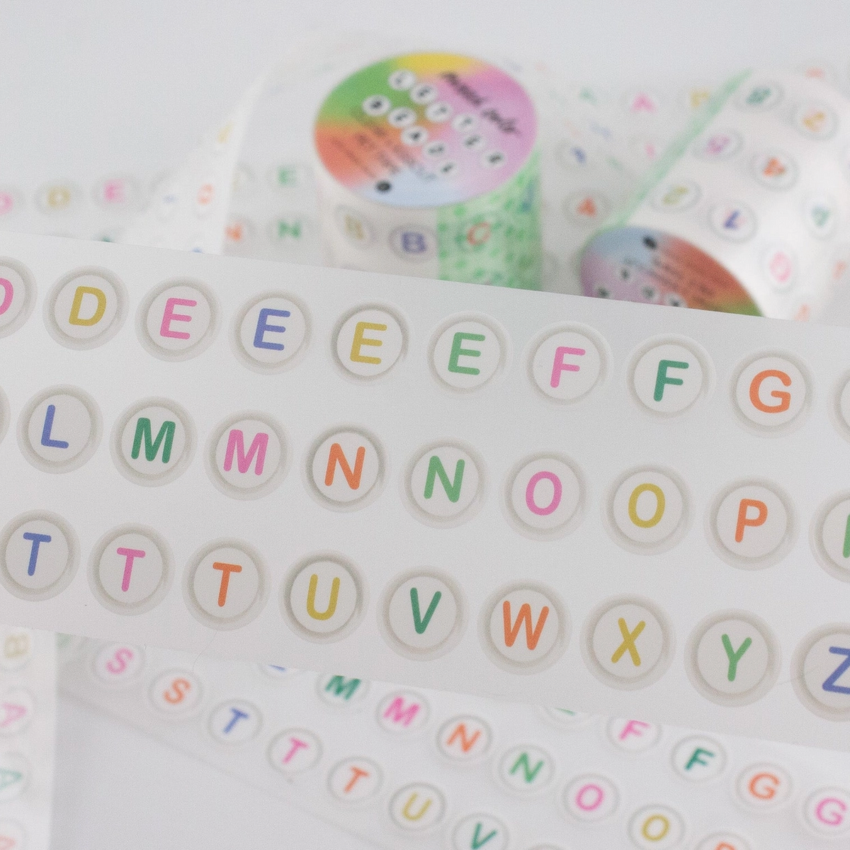 Bobo Design Studio Letter Beads Kiss Cut PET Tape - Multi Color