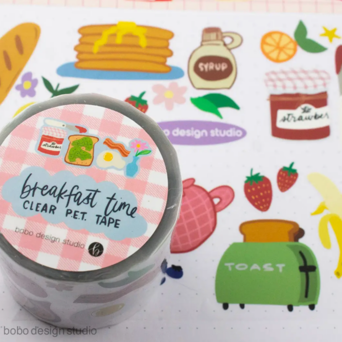 Bobo Design Studio Breakfast Time Kiss Cut PET Tape
