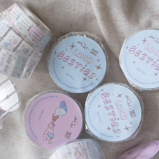 Sho Little Happiness x Artsy Jadey Sticker Labels - Lazy Besties