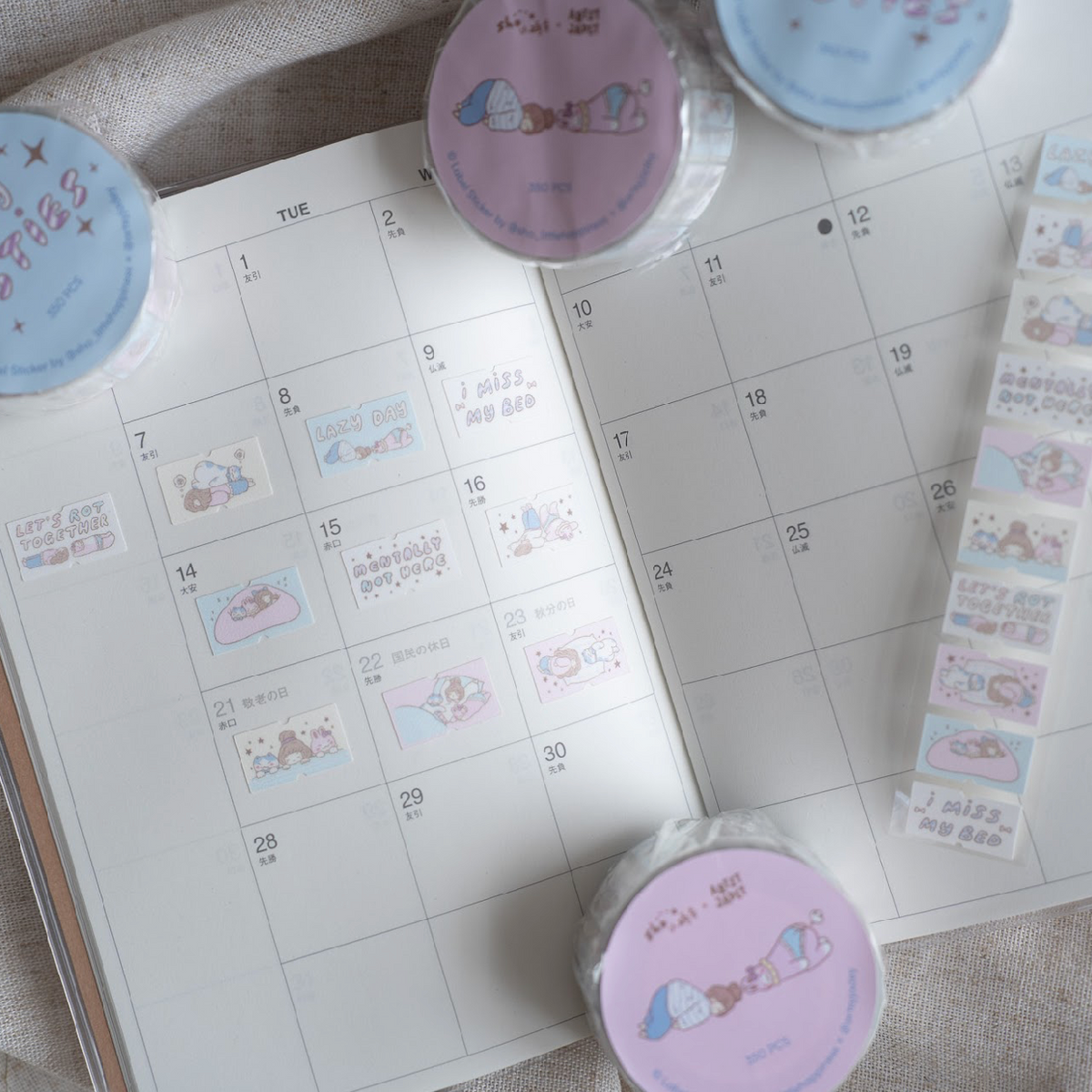 Sho Little Happiness x Artsy Jadey Sticker Labels - Lazy Besties