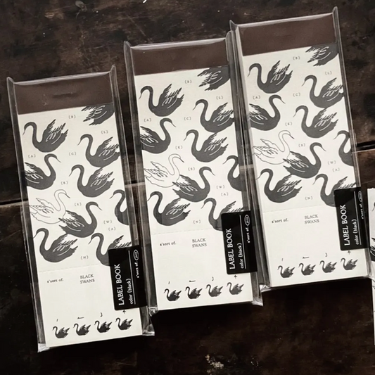 Somesortof.fern Label Book - Black Swans