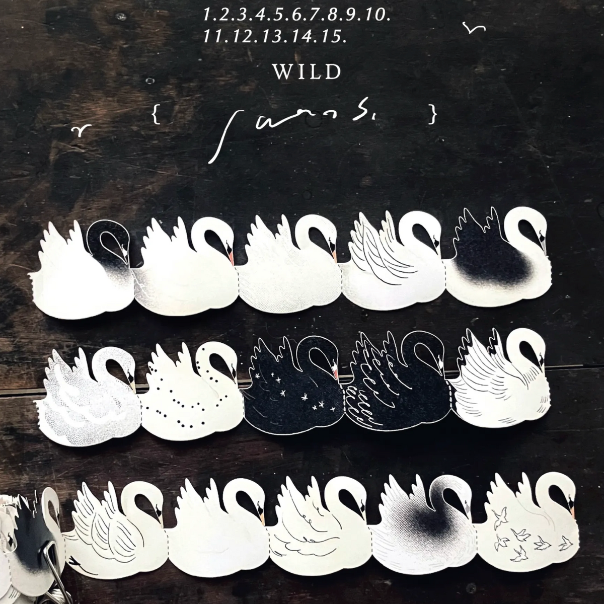 Somesortof.fern Die-Cut Paper Tape - Fifteen Wild Swans