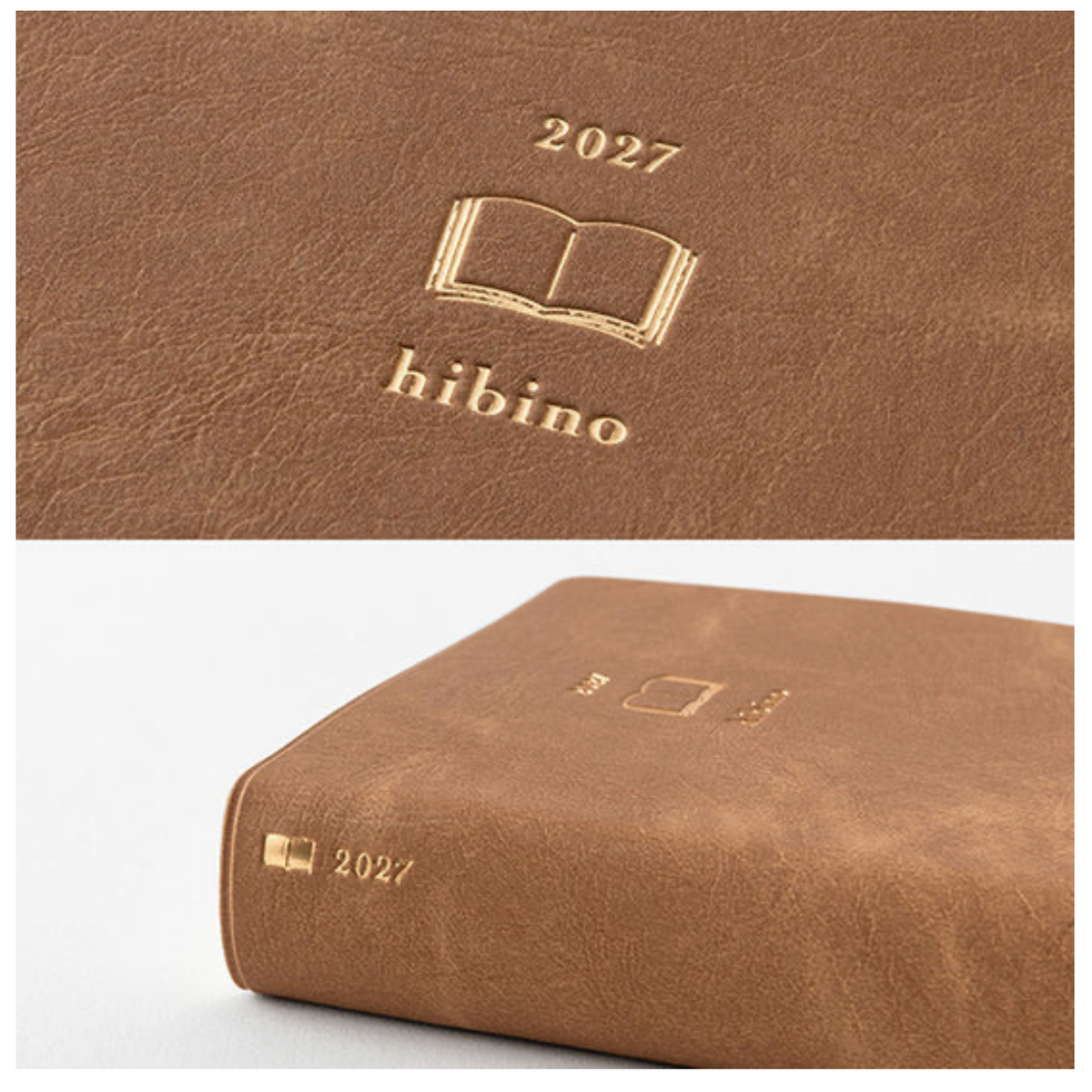 Midori A6 Hibino 2027 Diary - Camel