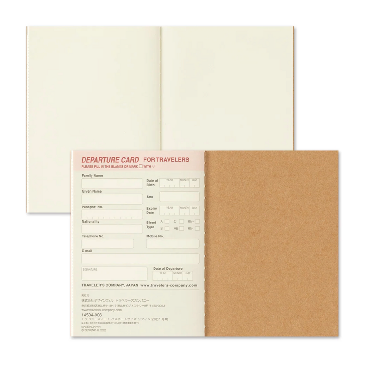 TRAVELER'S notebook 2027 Monthly Diary - Passport
