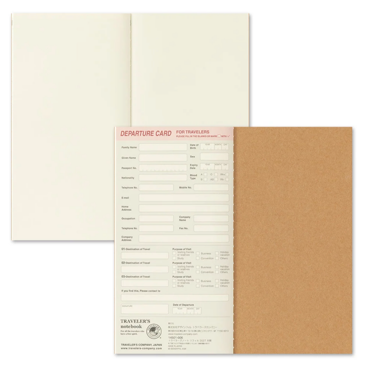 TRAVELER'S notebook 2027 Monthly Diary - Regular Size