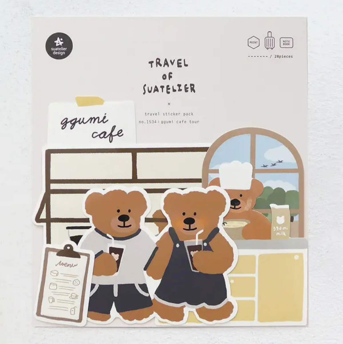 Suatelier Travel Sticker Pack - Ggumi Cafe Tour