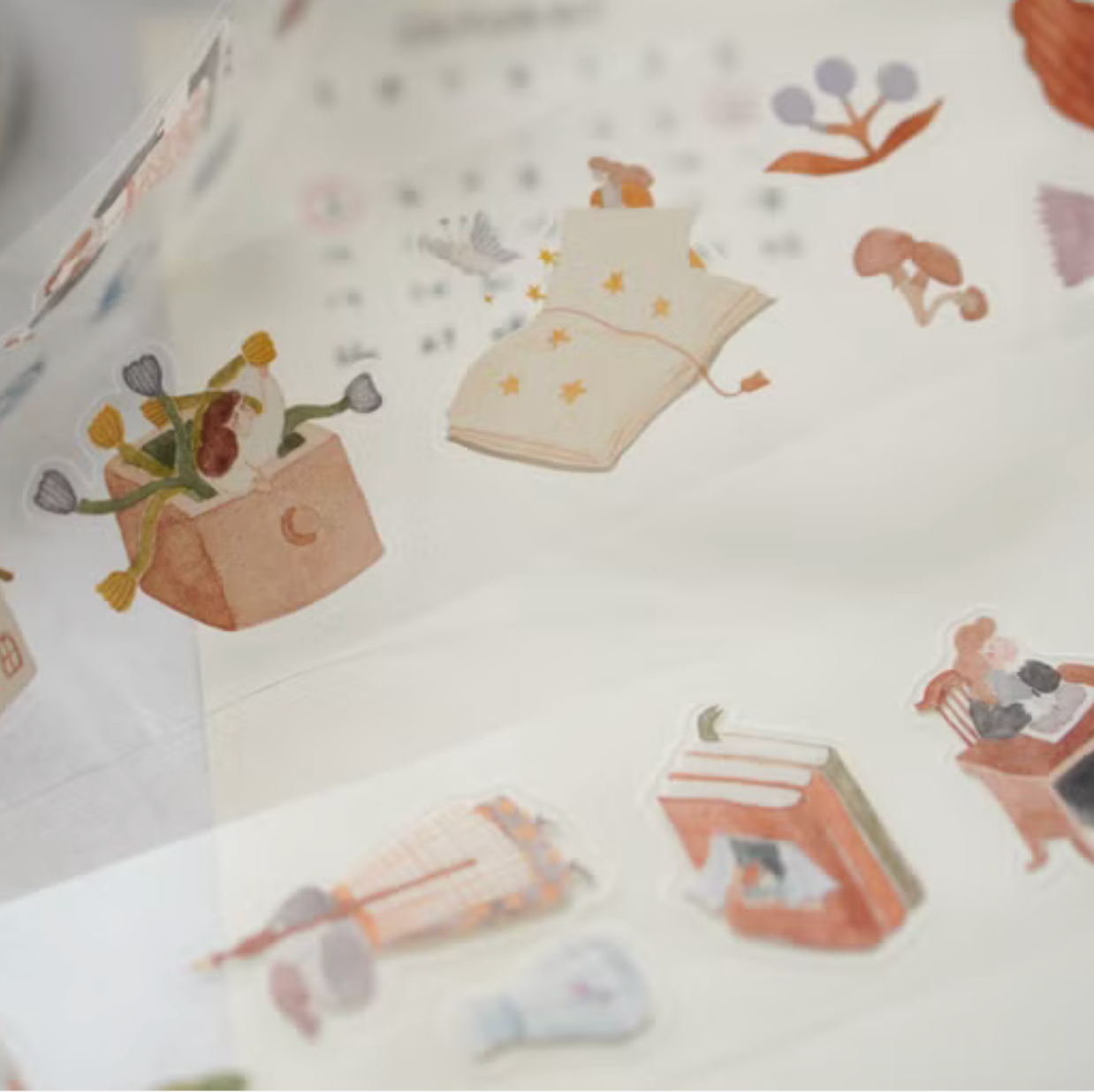 Ivy Snow Kiss-Cut PET Tape - On the Desk