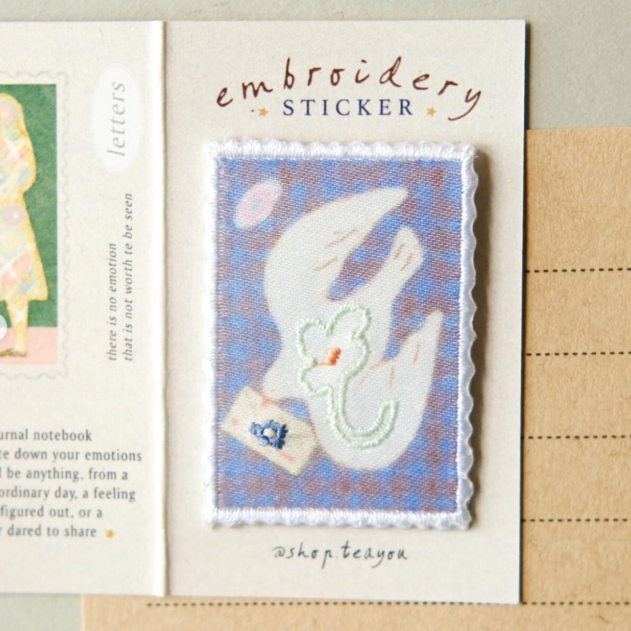 Teayou Letters to Self Embroidery Patch Stickers - Dove