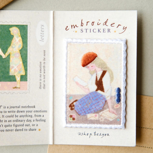 Teayou Letters to Self Embroidery Patch Stickers - Reading Letters