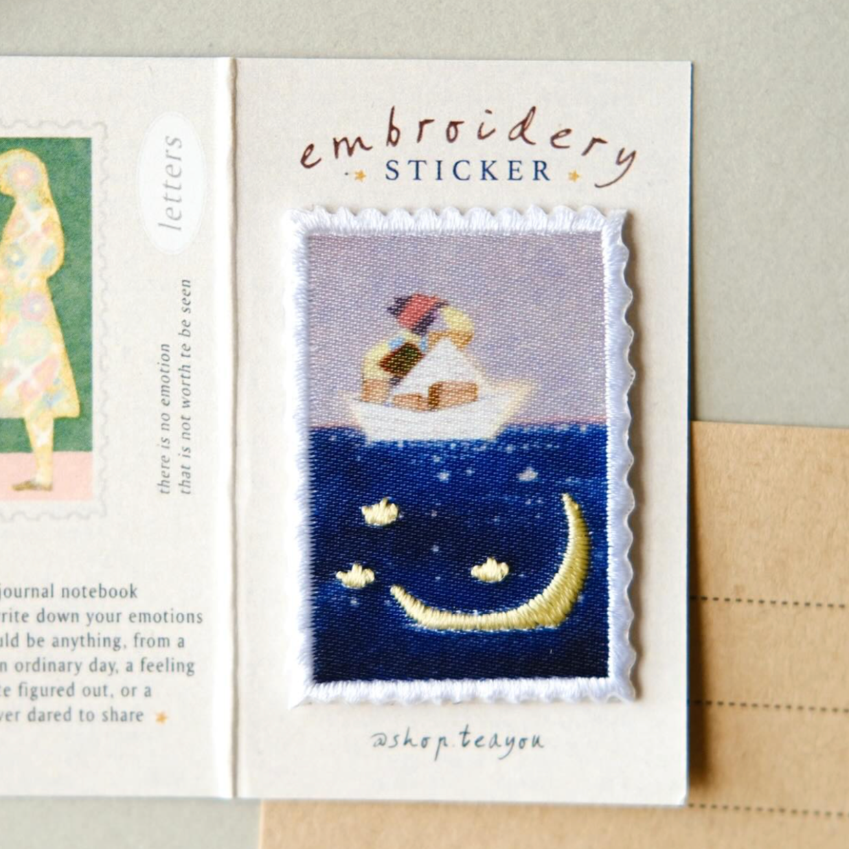 Teayou Letters to Self Embroidery Patch Stickers - Ocean