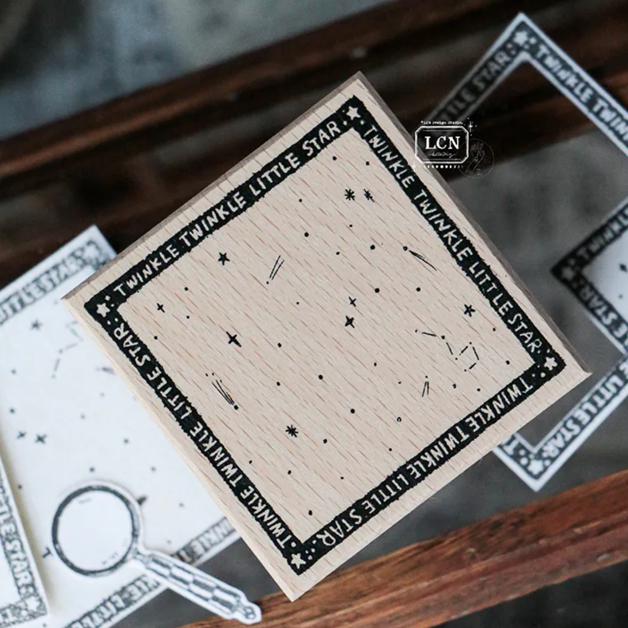 LCN Design Studio Rubber Stamp - Twinkle Stars