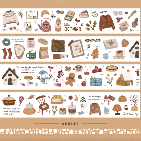 Yier Studio  Kiss-Cut PET Tape - Warm Times