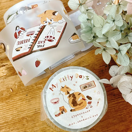 63 Penhouse x idiot_sandwich.exe Kiss-Cut Pet Tape - My Kitty Days