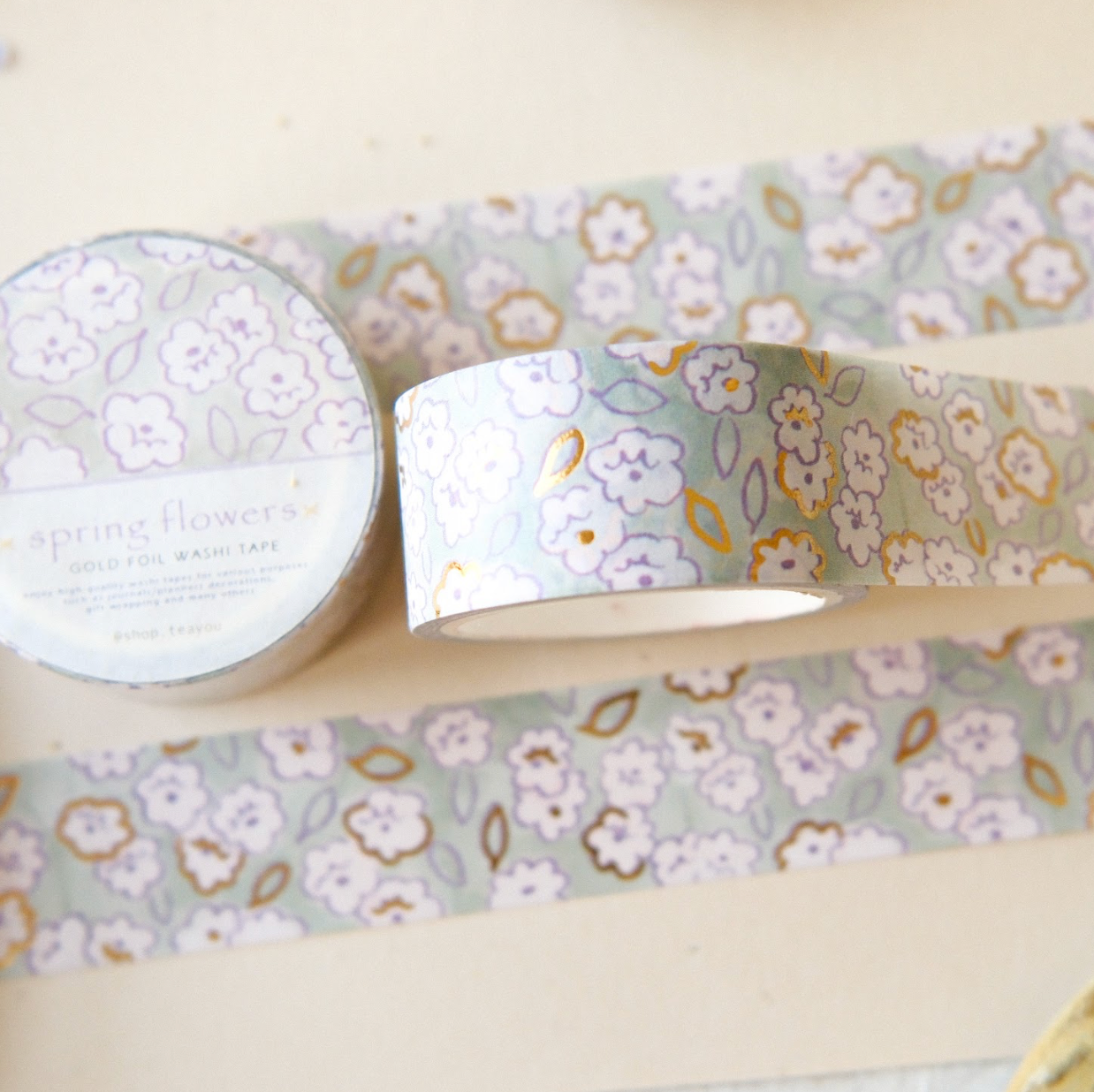 Teayou Gold Foil Washi Tape - Seasons Decor