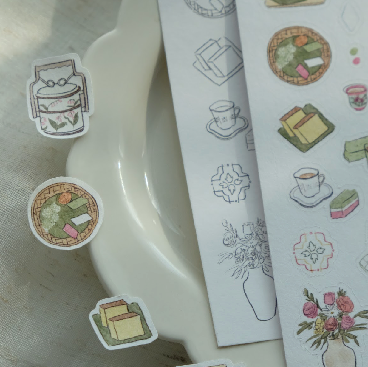 Wenyea's Illustration Sticker Sheet - Tiny Treats