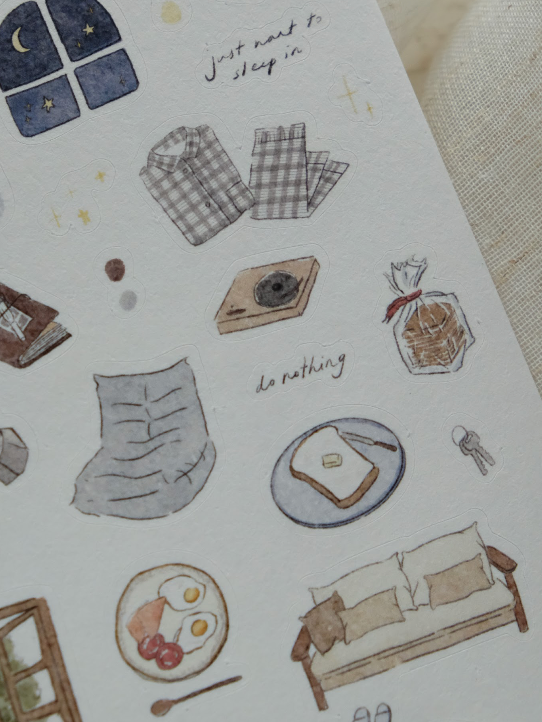Wenyea's Illustration Sticker Sheet - Comfort