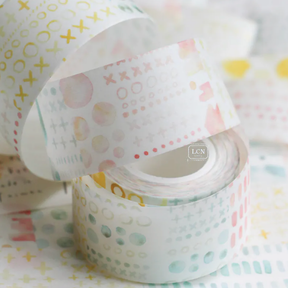 LCN Design Studio Washi Tape - Watercolor Pattern 1
