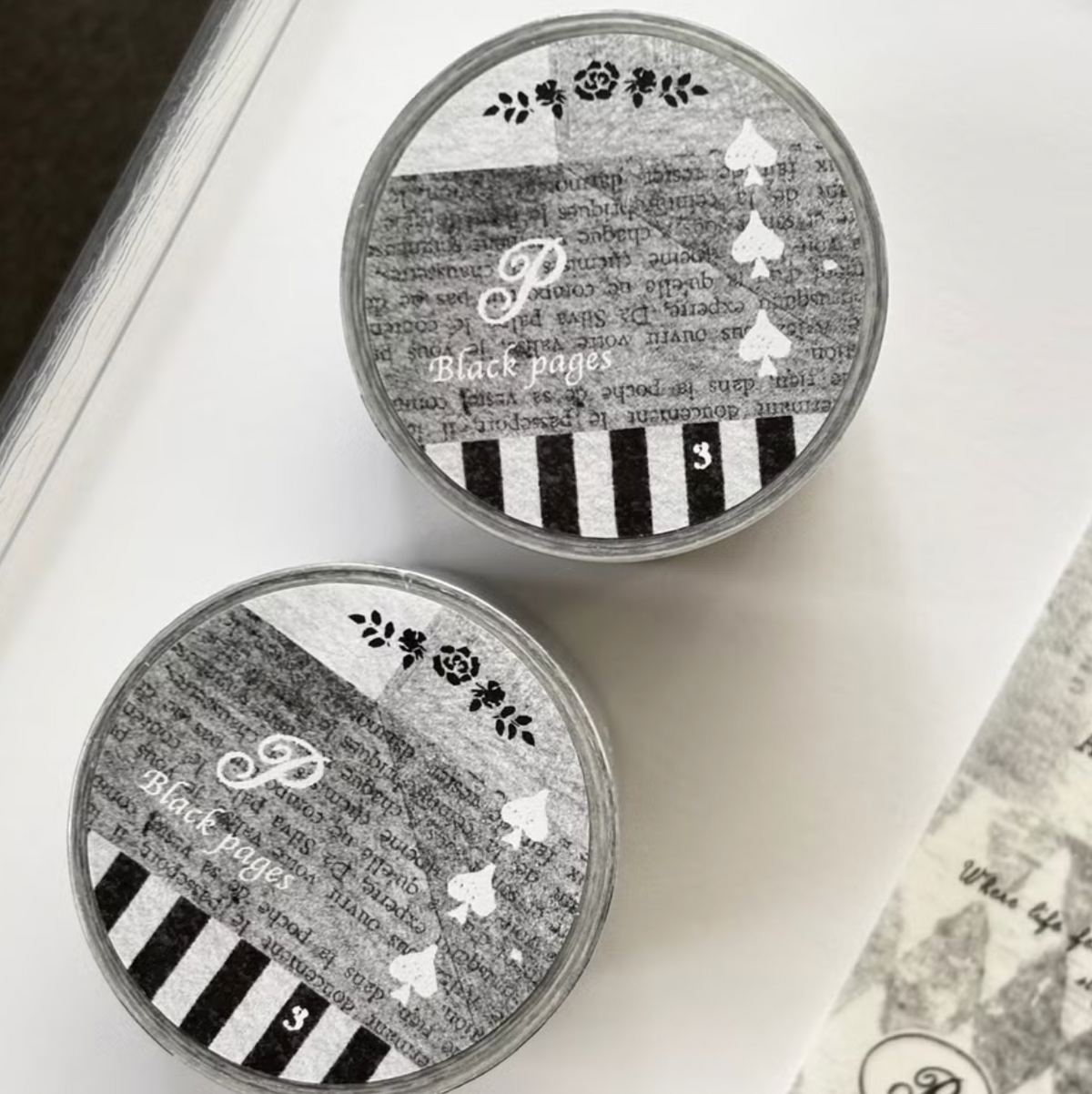 Pion Washi Tape - Black Pages