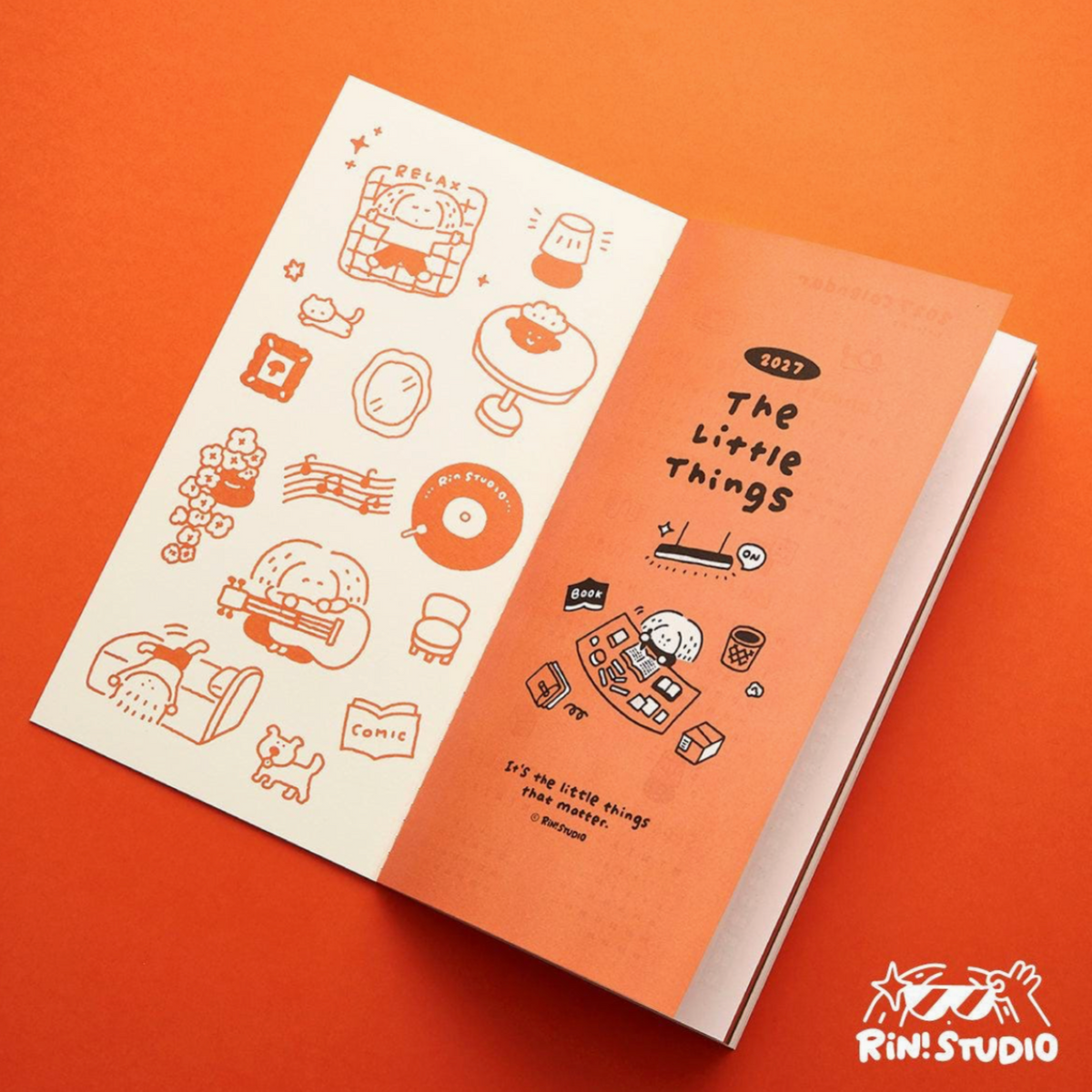 Rin! Studio The Little Things 2027 Monthly Planner Insert