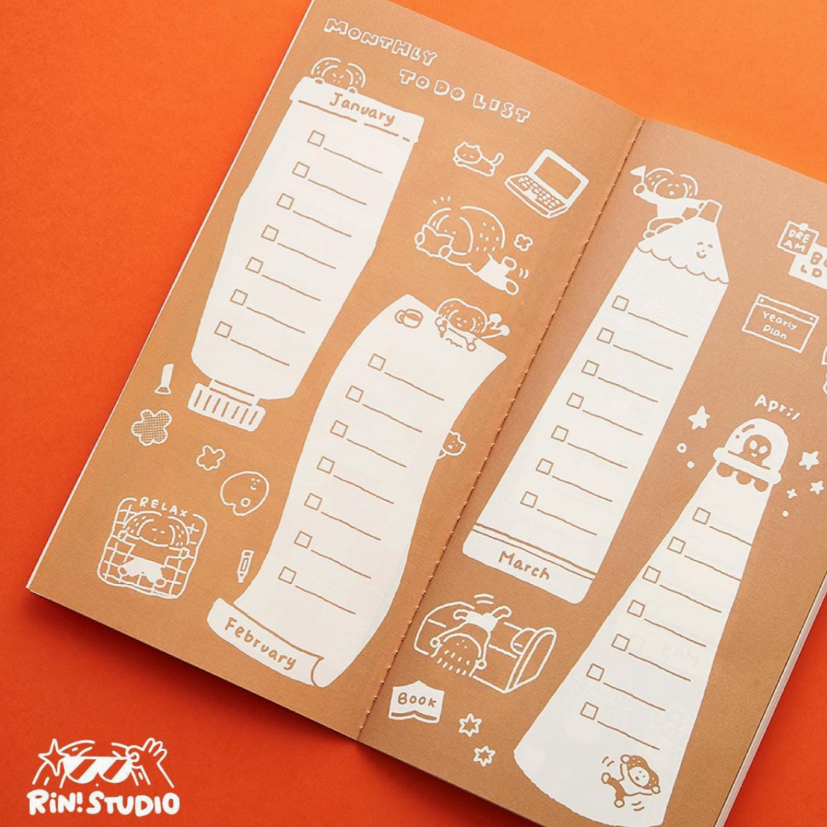 Rin! Studio The Little Things 2027 Monthly Planner Insert