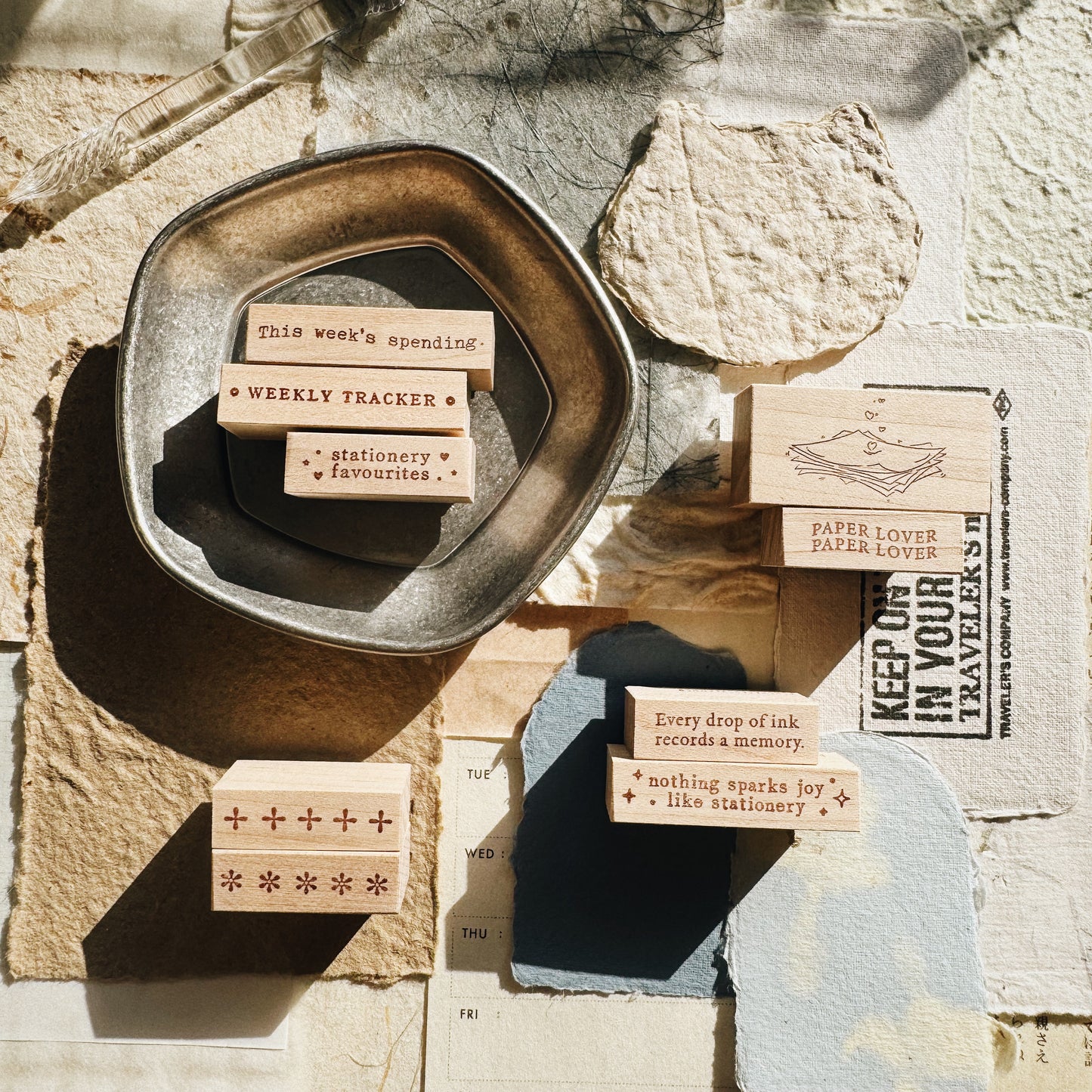 PensPapersPlanner Series 8 Rubber Stamps - Stationery 094-100