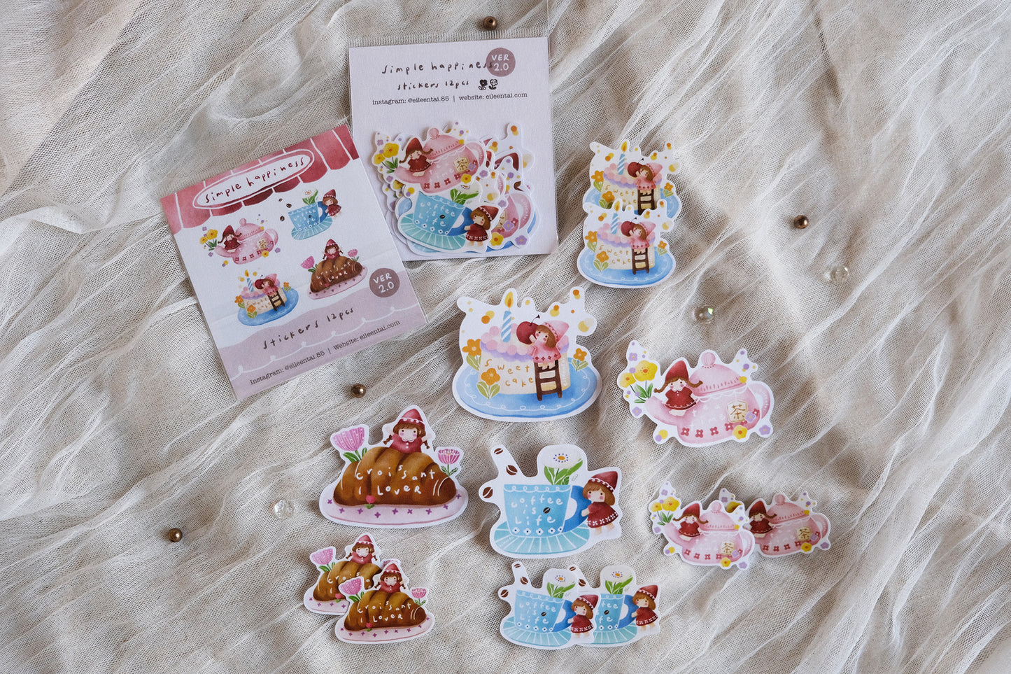 Eileen Tai SIMPLE HAPPINESS Sticker Flakes - Colorful with Florals