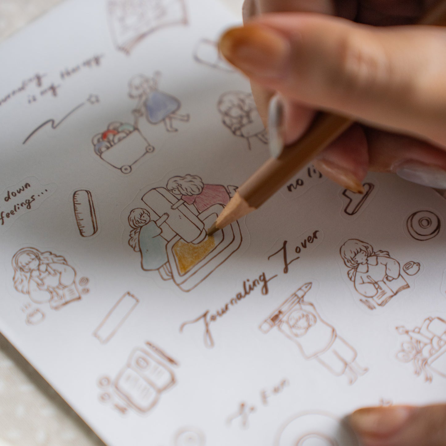 Sho Little Happiness Paper Sticker Sheets - Stationery Friends