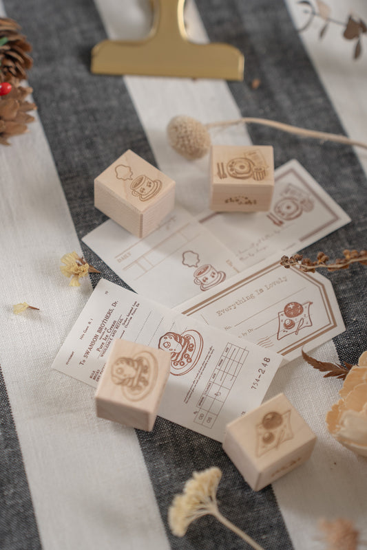 Sho Little Happiness Rubber Stamp Set Tea Time