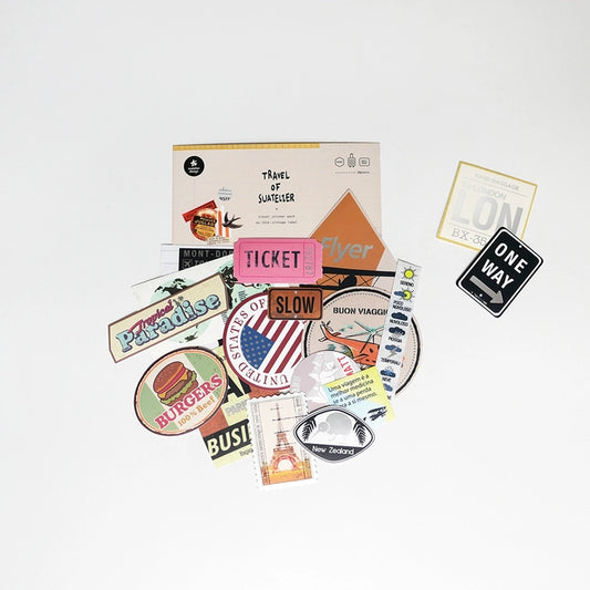 Suatelier Travel Sticker Pack - Vintage Label
