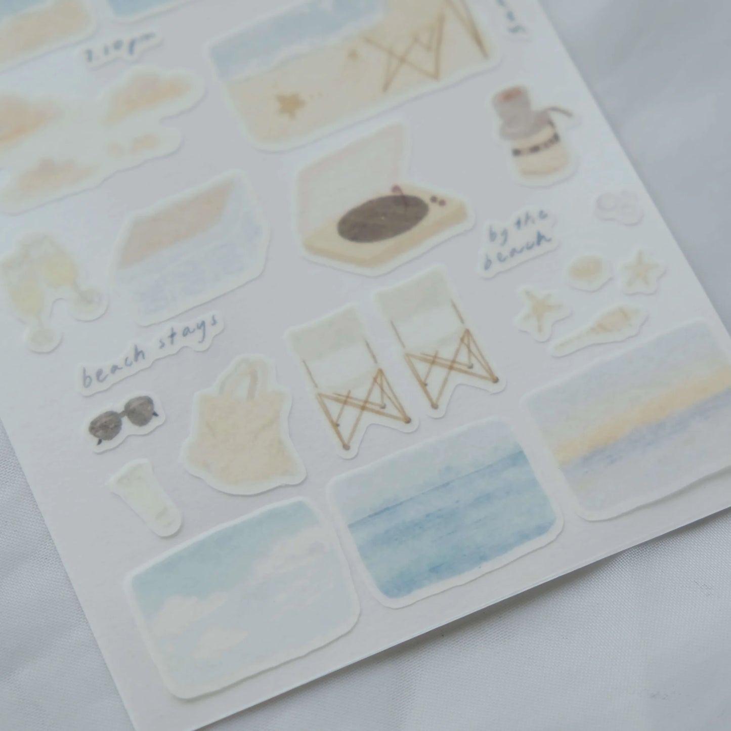 Wenyea's Illustration Sticker Sheet - Beach & Breeze