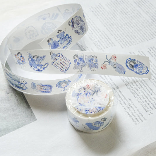 dodolulu Washi Tape - Blue and White