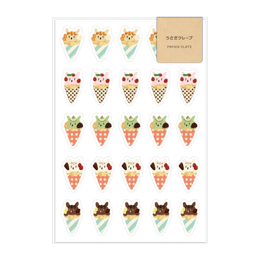 Papier Platz x AOYOSHI Planner Stickers - Rabbit Crepes