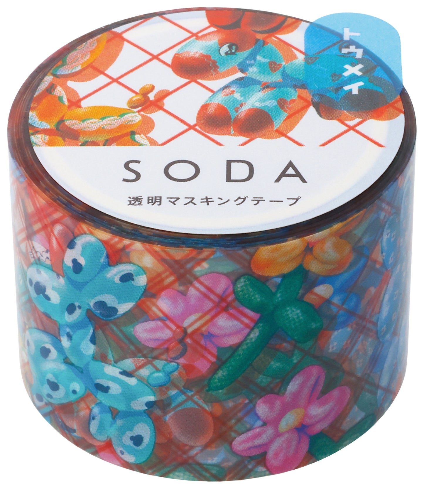 King Jim Hitotoki Soda Transparent Masking Tape - Balloon