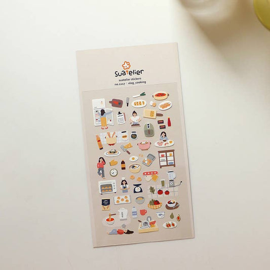 Suatelier Vlog Cooking Stickers