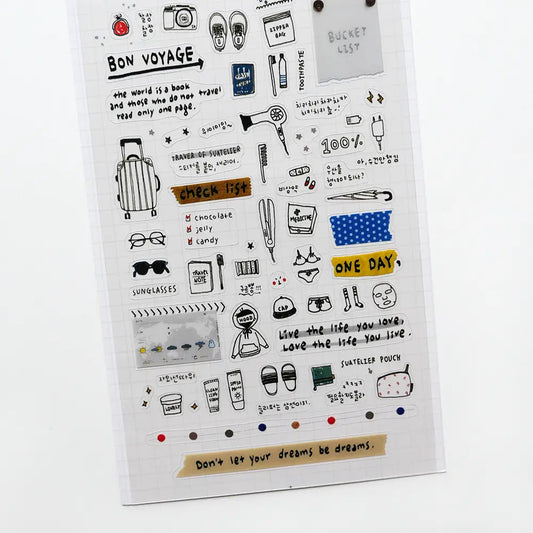 Suatelier Travel Note Sticker Sheet