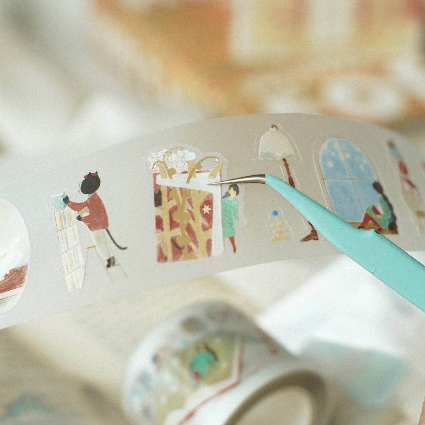 Teayou Kiss Cut PET Tape - The Enchanted Library