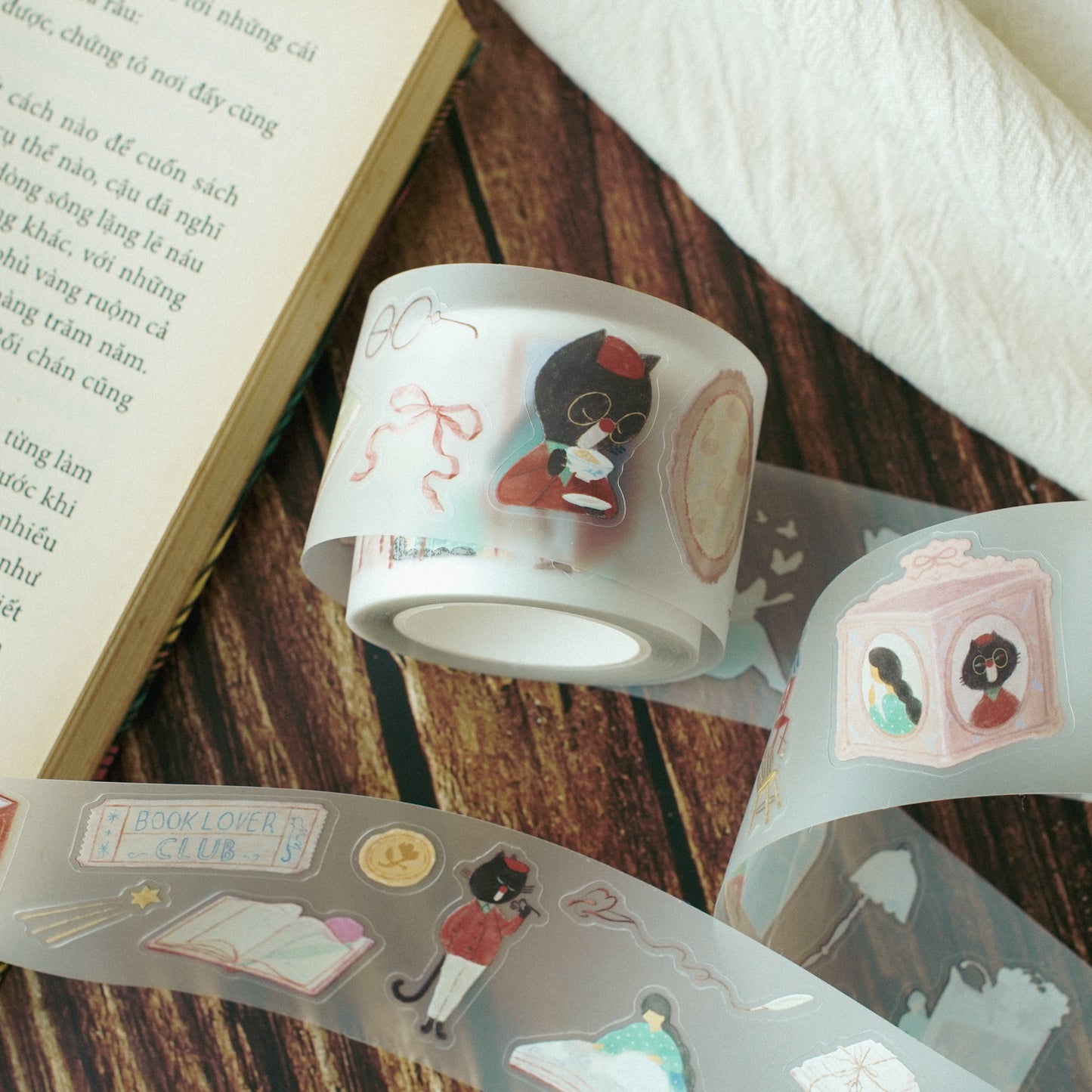 Teayou Kiss Cut PET Tape - The Enchanted Library