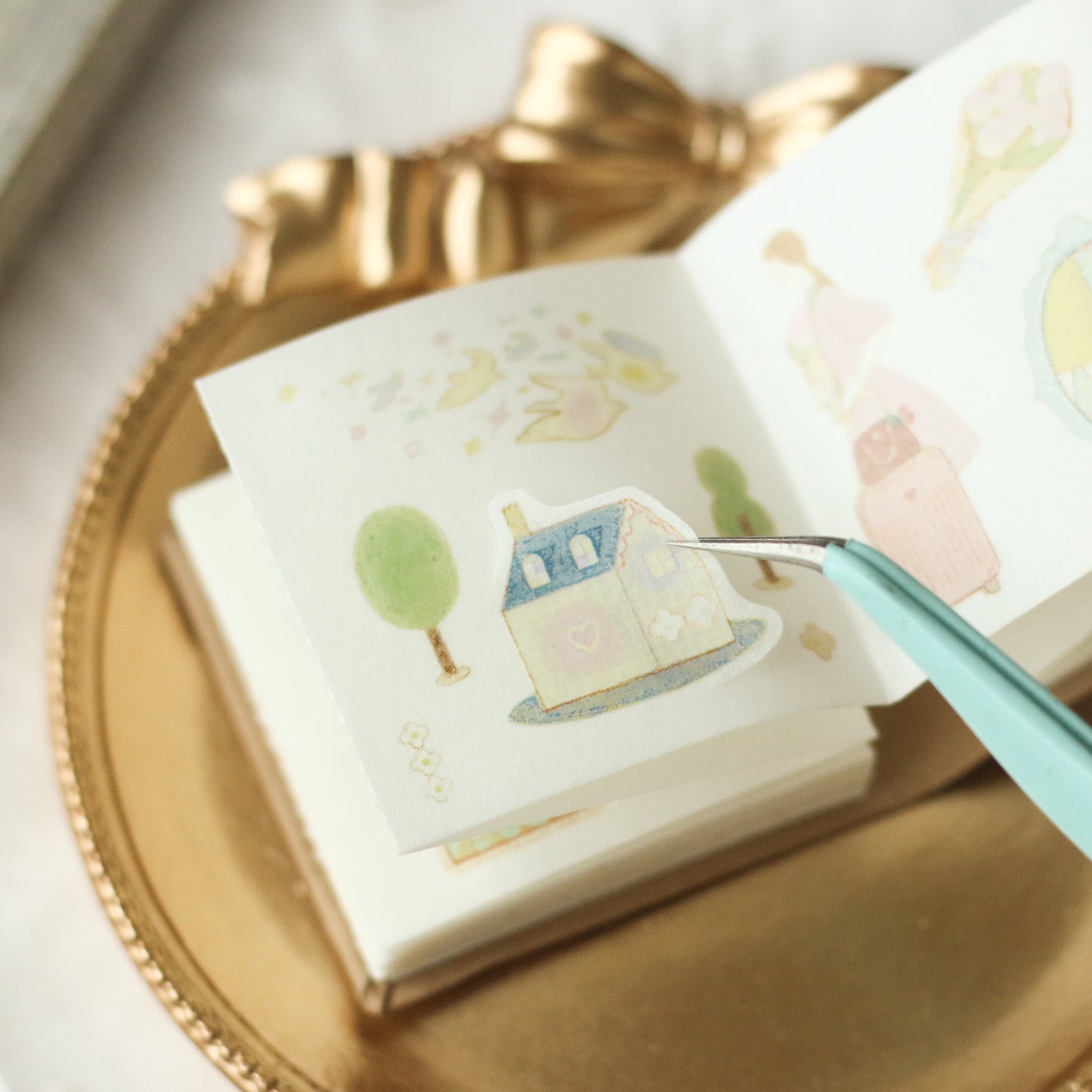 Teayou Kiss Cut Washi Sticker Book - Twins