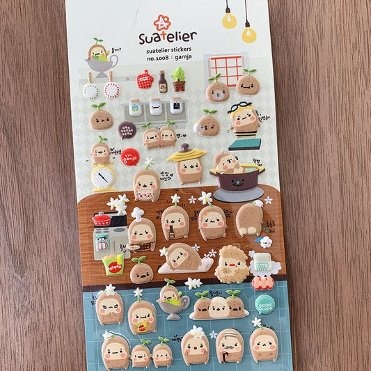 Suatelier Gamja Puffy Stickers