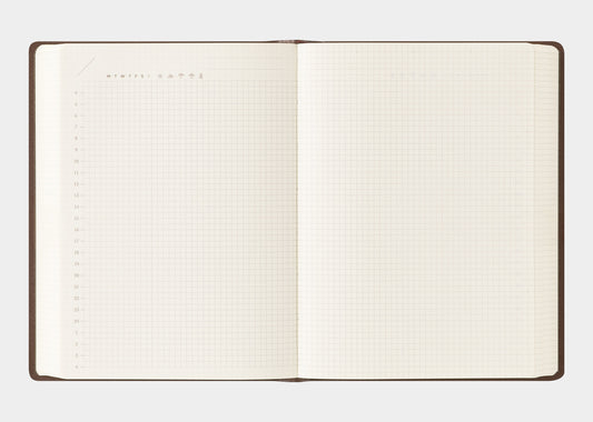 Midori A6 Hibino Free Diary - Ivory