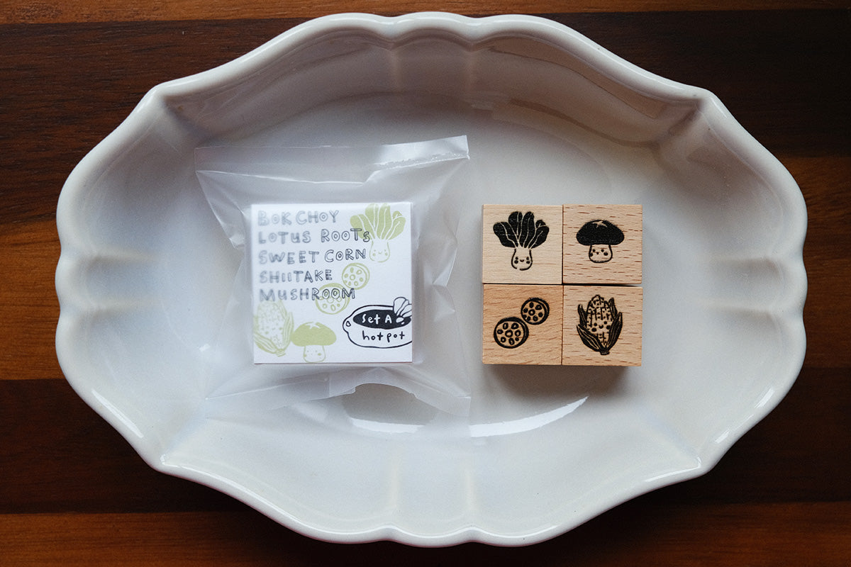 Eileen Tai Rubber Stamp - Hotpot Lover Ingredients Set A