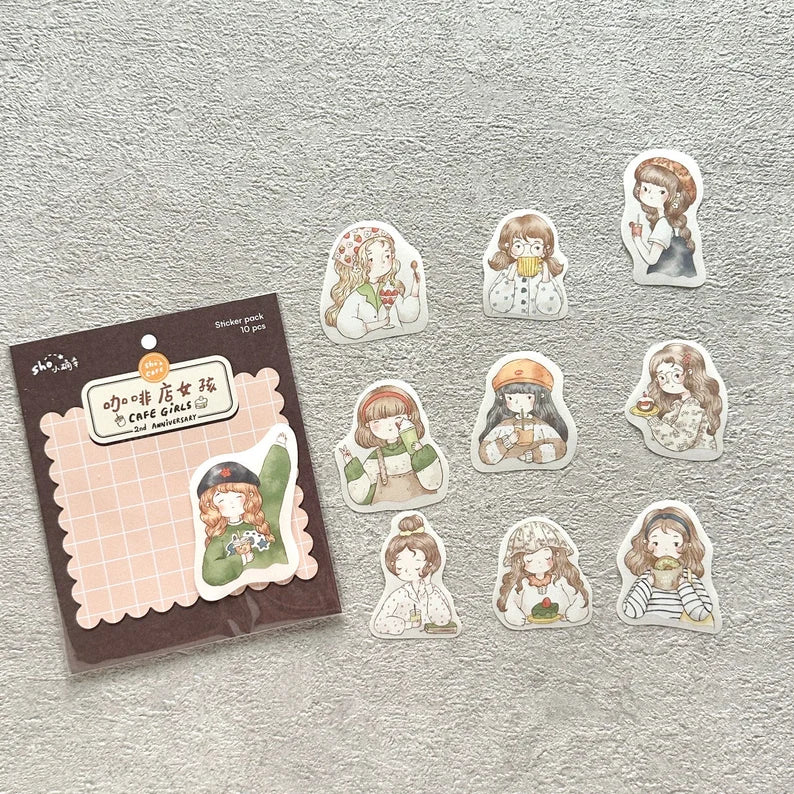 Sho Little Happiness Washi Sticker Pack - Cafe Girls