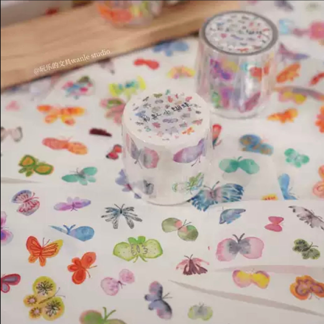 Wanle Studio Tape - Die Cut Butterflies (Washi and PET Tape)