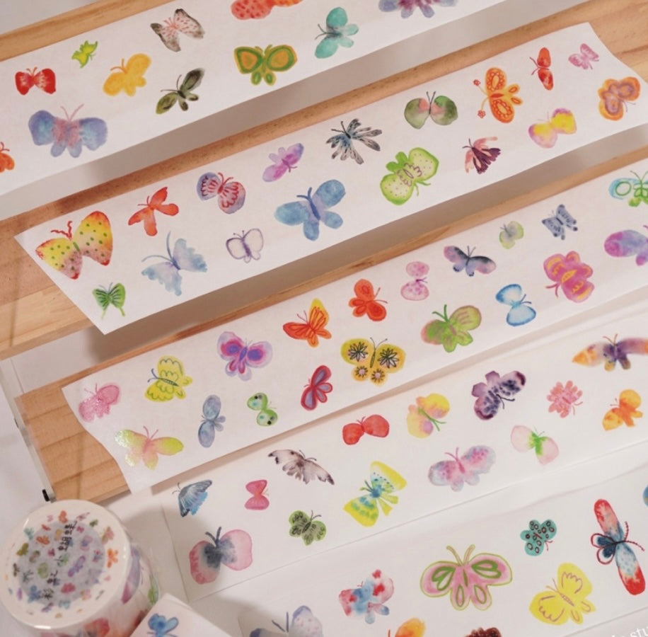 Wanle Studio Tape - Die Cut Butterflies (Washi and PET Tape)