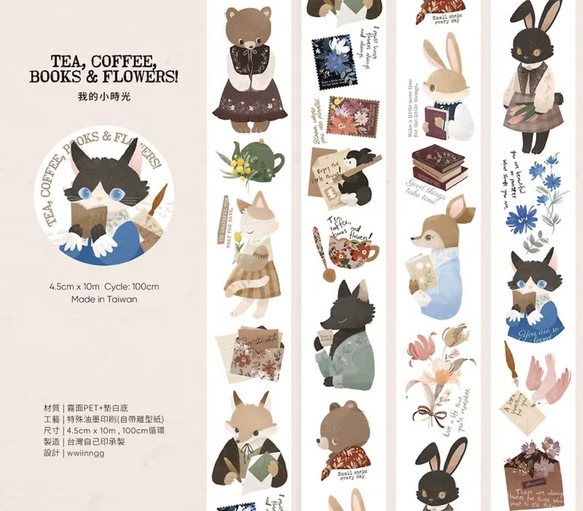 wwiinngg PET Tape - Tea, Coffee, Books and Flowers
