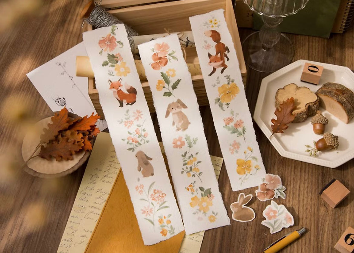 wwiinngg Washi Tape - Fox in Flowers