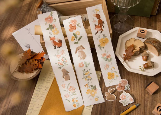 wwiinngg Washi Tape - Fox in Flowers