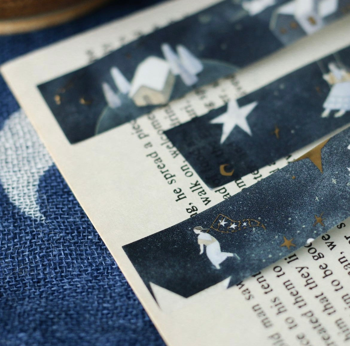 Teayou Washi Tape - Starry Night with Gold Foiling