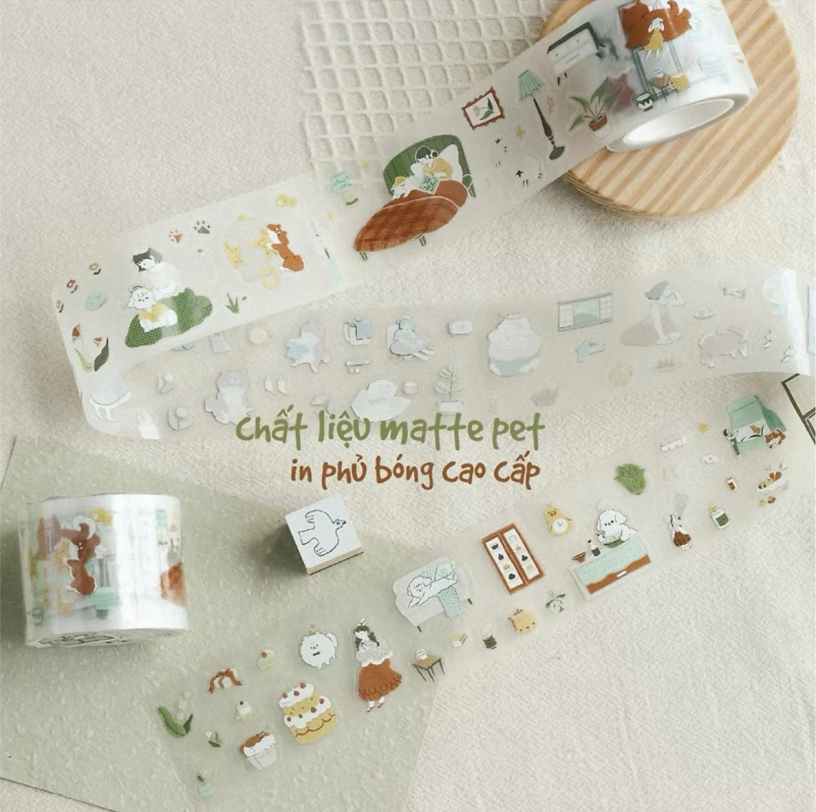 Teayou Kiss Cut PET Tape - Uchi no Wanchan